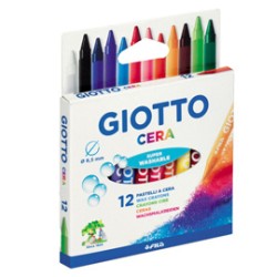 ASTUCCIO 12 PASTELLI CERA 90mm  8.5mmGIOTTO