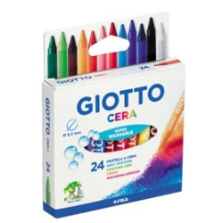 ASTUCCIO 24 PASTELLI CERA 90mm  8.5mm GIOTTO