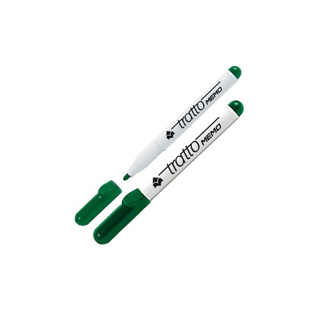 PENNARELLO A SECCO TRATTO MEMO PuntaTonda VERDE PER LAVAGNA - Conf da 12 pz.