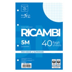 RICAMBI FORATI A5 5MM 80GR QUAXIMA 40FG 80GR PIGNA