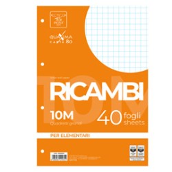RICAMBI FORATI A4 10MM QUAXIMA 40FG 80GR PIGNA