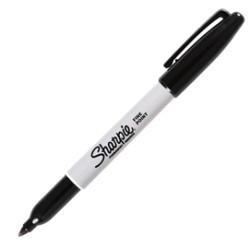 MARCATORE SHARPIE NERO PERMANENTE P.FINE - Conf da 12 pz.