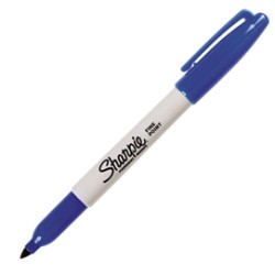 MARCATORE SHARPIE BLU PERMANENTE P.FINE - Conf da 12 pz.