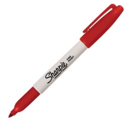 MARCATORE SHARPIE ROSSO PERMANENTE P.FINE - Conf da 12 pz.