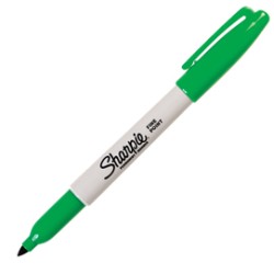 MARCATORE SHARPIE VERDE PERMANENTE P.FINE - Conf da 12 pz.