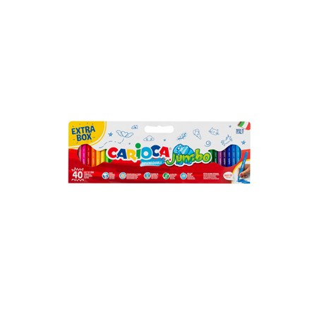 Valigetta 40 pennarelli Jumbo lavabili colori assortiti CARIOCA