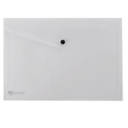 BUSTA CON BOTTONE PULL TRASPARENTE 21X29.7CM - Conf da 5 pz.