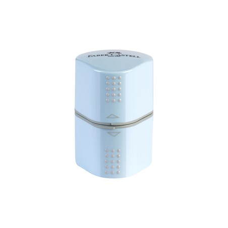 Temperamatite 3 fori Grip 2001 c/doppio serbatoio sky blue Faber-Castell