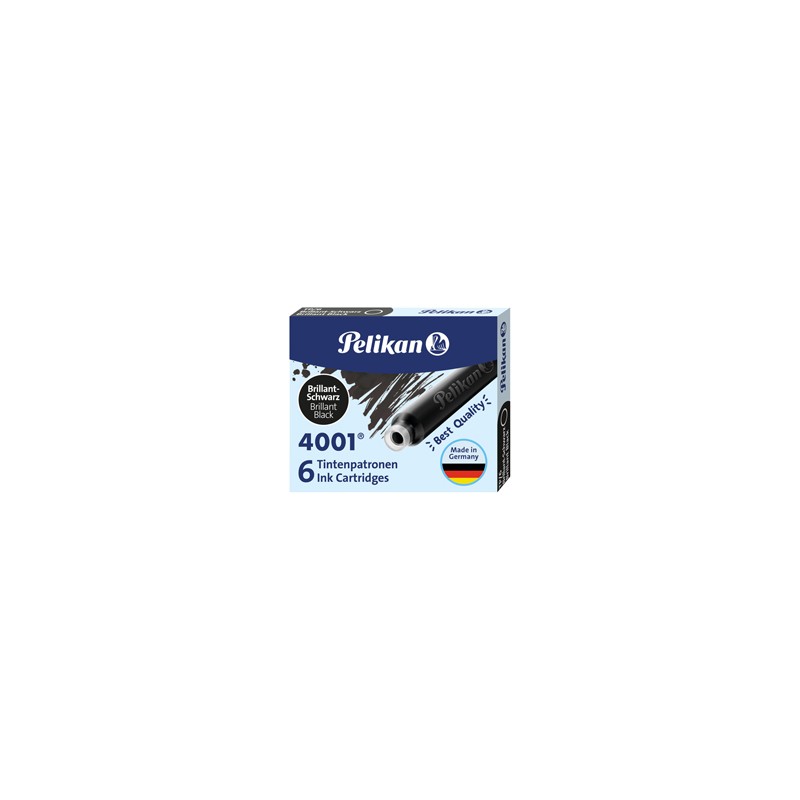 SCATOLA 6 CARTUCCE INCHIOSTRO TP/6 NERO PELIKAN 4001 (0ATM04)