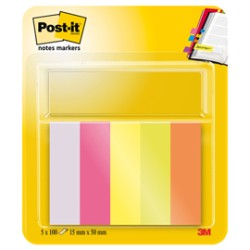SEGNAPAGINA Post-it 670-5 (500FG) 5COLORI INDEX 15X50MM IN CARTA