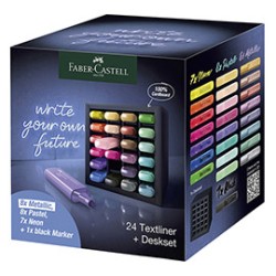 Deskset 24 evidenziatori Textliner 46 in colori assortiti Faber Castell