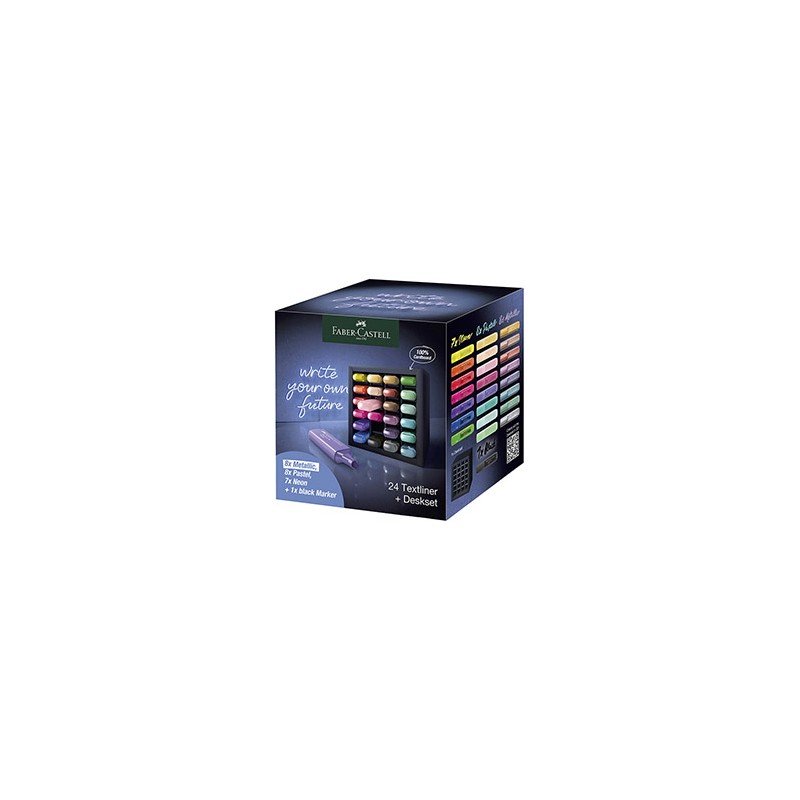 Deskset 24 evidenziatori Textliner 46 in colori assortiti Faber Castell