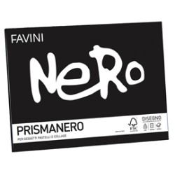 Album PRISMANERO 10fg 128gr 24x33cm monoruvido FAVINI - Conf da 20 pz.