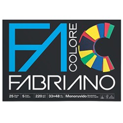 BLOCCO FACOLORE (33X48CM) 25FG 220GR 5 COLORI FABRIANO