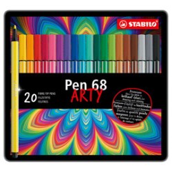 SCATOLA METALLO 20 PENNARELLI PEN 6820 STABILO