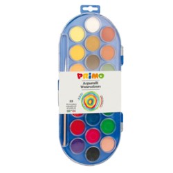PASTIGLIE ACQUERELLO IN 22 COLORI  30mm PRIMO