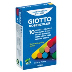 SCATOLA 10 GESSETTI TONDI COLORATI GIOTTO - Conf da 10 pz.