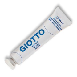 TEMPERA GIOTTO TUBO 7 (21ML) BIANCO 01 - Conf da 6 pz.