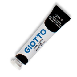 TEMPERA GIOTTO TUBO 7 (21ML) NERO 24 - Conf da 6 pz.