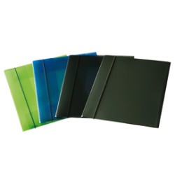CARTELLINA CON ELASTICO EKO U110 TRASPARENTE VERDE LEONARDI - Conf da 10 pz.