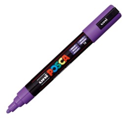 Marcatore UNI POSCA PC5M p.media 1,8-2,5mm viola UNI MITSUBISHI