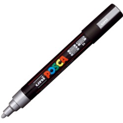 Marcatore UNI POSCA PC5M p.media 1,8-2,5mm argento UNI MITSUBISHI