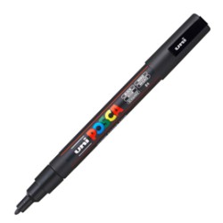 Marcatore UNI POSCA PC3M p.fine 0,9-1,3mm nero UNI MITSUBISHI