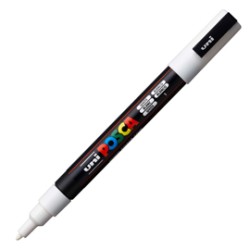 Marcatore UNI POSCA PC3M p.fine 0,9-1,3mm bianco UNI MITSUBISHI