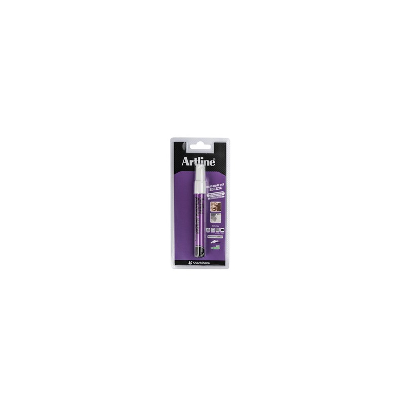 Marcatore permanente speciale per edilizia p. tonda 2,3mm bianco artline
