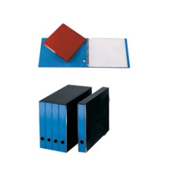PORTATABULATI SINGOLO 4ANELLI 31,5X29CM AZZURRO 204U - Conf da 2 pz.