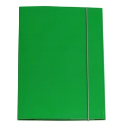 CARTELLINA CON ELASTICO 32PL 25X34CM VERDE - Conf da 10 pz.