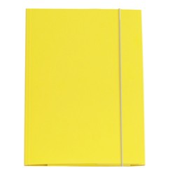 CARTELLINA CON ELASTICO 32PL 25X34CM GIALLO - Conf da 10 pz.