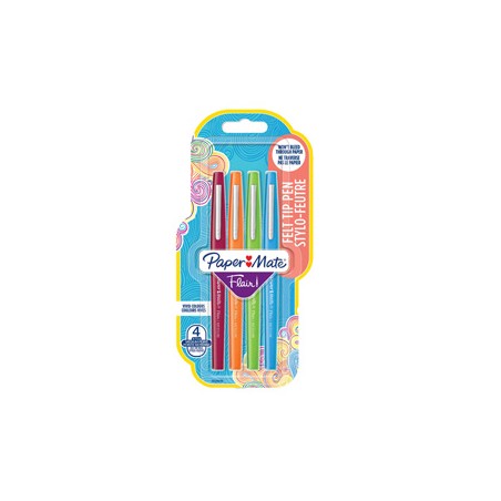 Astuccio 4 colori Fun pennarello Flair Nylon Papermate