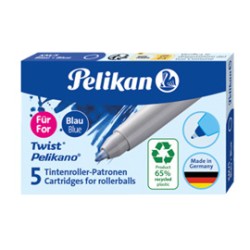 Scatola 5 cartucce sferografica KM5 ECO blue royal Pelikan - Conf da 10 pz.