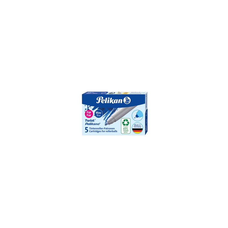 Scatola 5 cartucce sferografica KM5 ECO blue royal Pelikan - Conf da 10 pz.