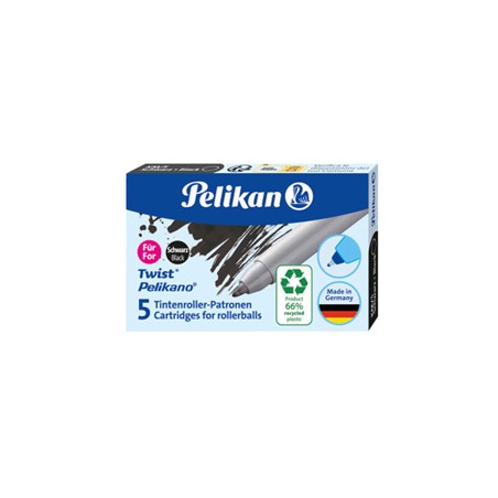 Scatola 5 cartucce sferografica KM5 ECO nero Pelikan - Conf da 10 pz.
