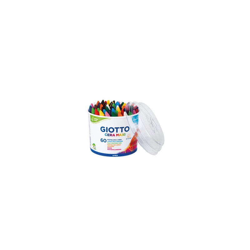 BARATTOLO 60 PASTELLI CERA MAXI 100mm  11.5mm GIOTTO