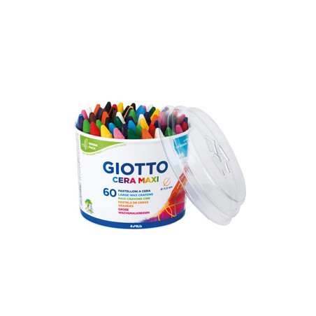 BARATTOLO 60 PASTELLI CERA MAXI 100mm  11.5mm GIOTTO