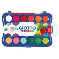 COLORI ACQUERELLO IN 24 COLORI pastiglie da 30mm GIOTTO