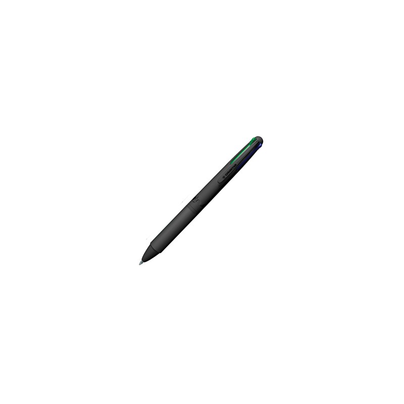 Penna sfera 4 colori 4 Multi 1.0mm Urban all black OSAMA - Conf da 12 pz.