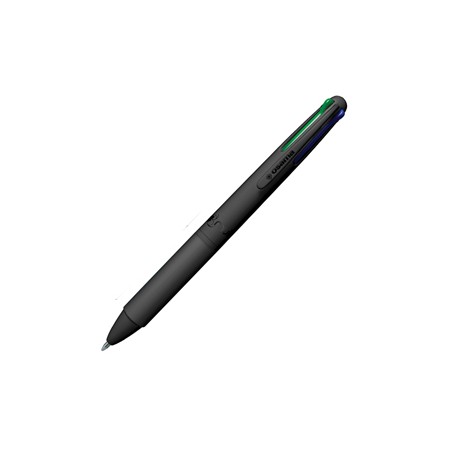 Penna sfera 4 colori 4 Multi 1.0mm Urban all black OSAMA - Conf da 12 pz.