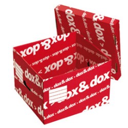 Scatola DOXDOX con coperchio 395x280x355mm REXEL - Conf da 12 pz.