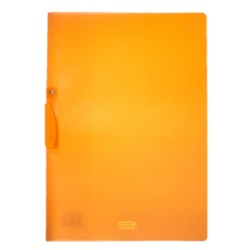 CARTELLINA CON MOLLA CLIPPER ARANCIO TRASP. ART.F007 LEONARDI - Conf da 20 pz.