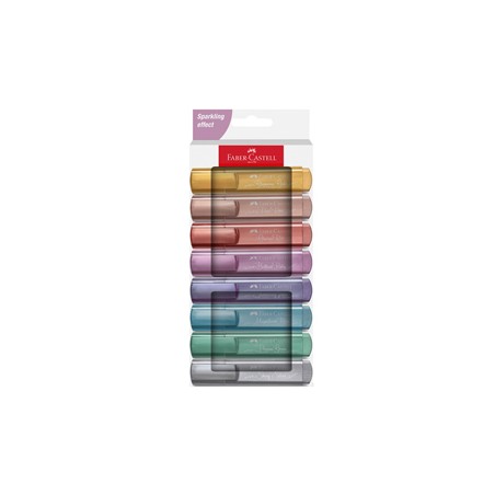 Astuccio 8 evidenziatori Textliner 46 colori assortiti metallic Faber Castell
