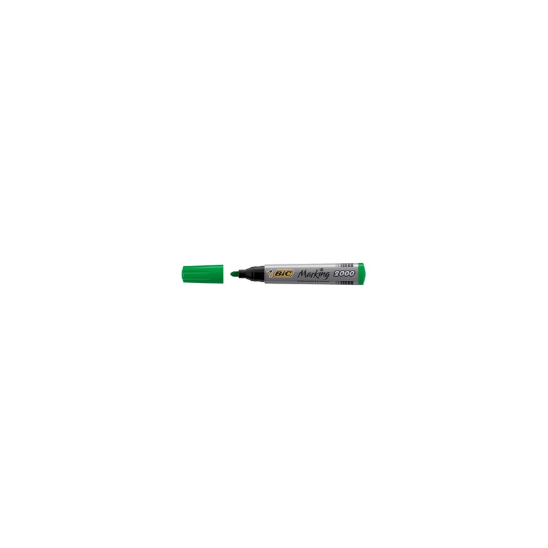 SCATOLA 12 MARCATORI 2000 VERDE P.TONDA PERMANENTE BIC
