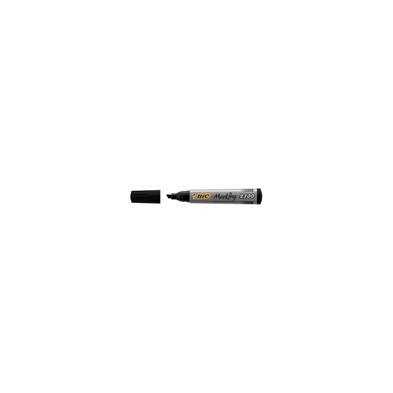 SCATOLA 12 MARCATORI 2300 NERO P.SCALPELLO PERMANENTE BIC