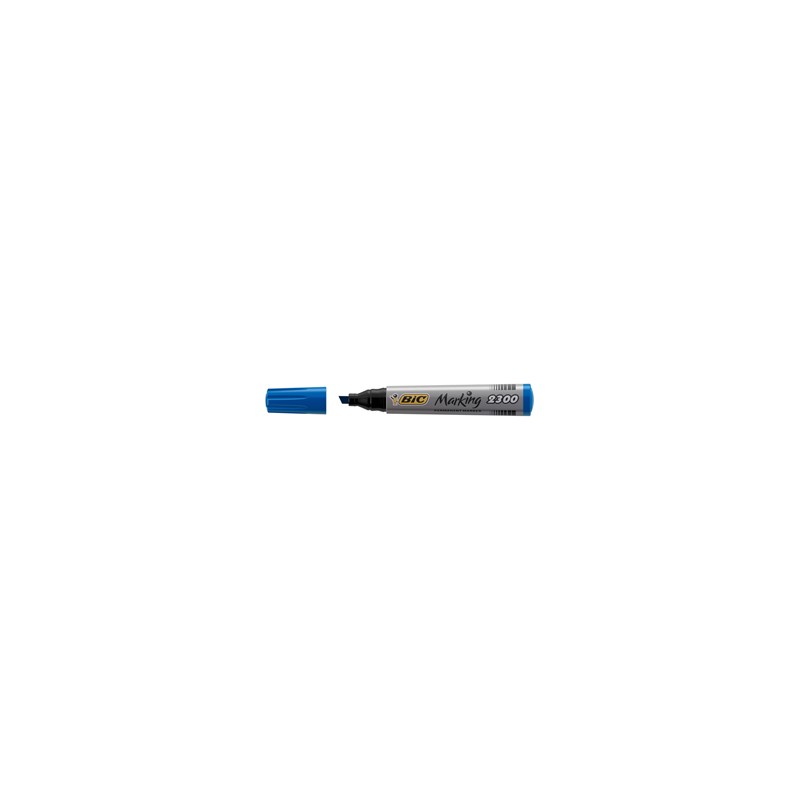 SCATOLA 12 MARCATORI 2300 BLU P.SCALPELLO PERMANENTE BIC