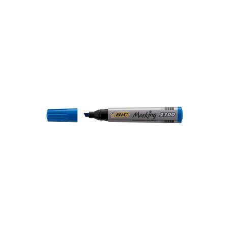 SCATOLA 12 MARCATORI 2300 BLU P.SCALPELLO PERMANENTE BIC