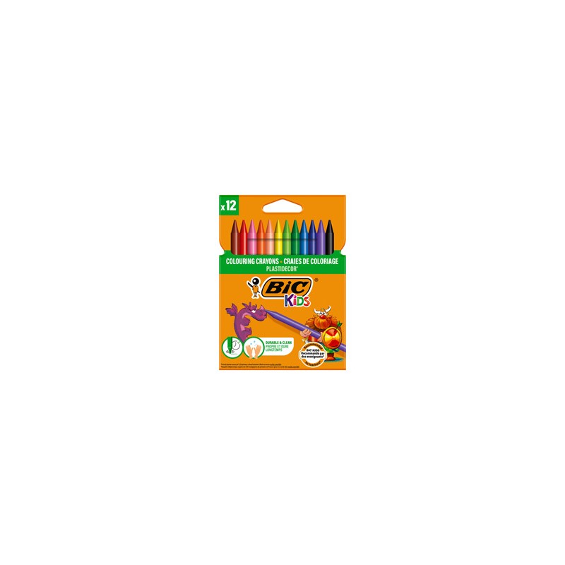 ASTUCCIO 12 PASTELLI KIDS PLASTIDECOR BIC