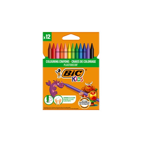 ASTUCCIO 12 PASTELLI KIDS PLASTIDECOR BIC